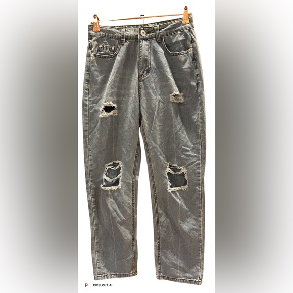 Jeans Brand Women’s Jeans Distressed Holes Size 9 28" Waist And 38" In Length - Picture 1 of 3